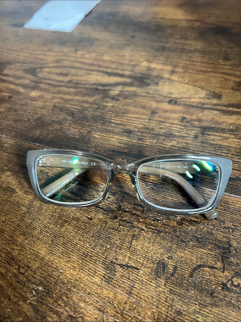 Valentino Gray Crystal Rectangular Women's Glasses